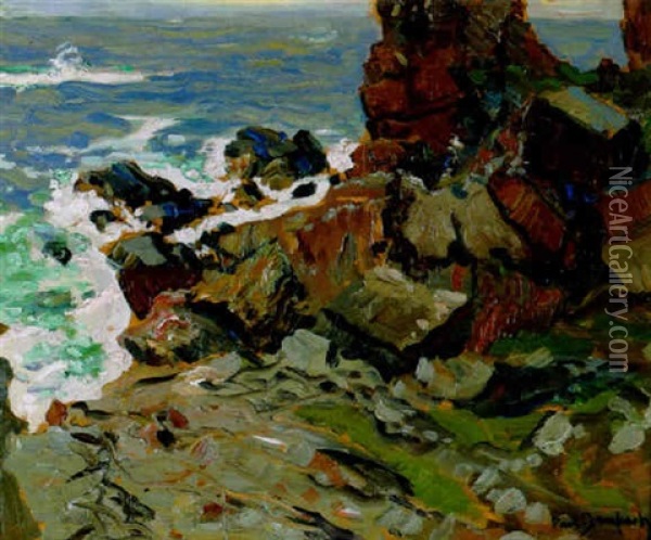 Looking Down To The Sea Oil Painting - Paul Dougherty