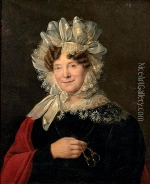 Portrait Presume D'elizabeth Brown Oil Painting - Gustav de Galard
