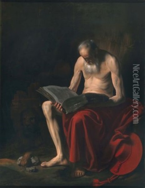 San Girolamo Nel Deserto Oil Painting -  Caravaggio