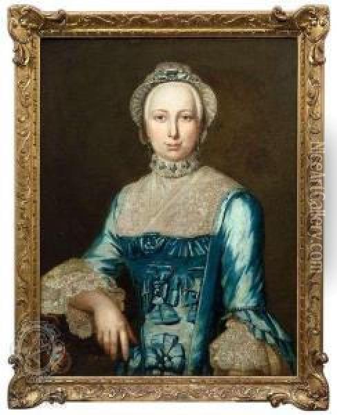 Portrait Of A Lady Oil Painting - Jacob Maurer