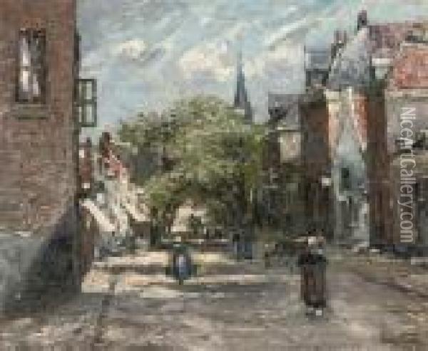 Back From The Market Oil Painting - Frans Courtens