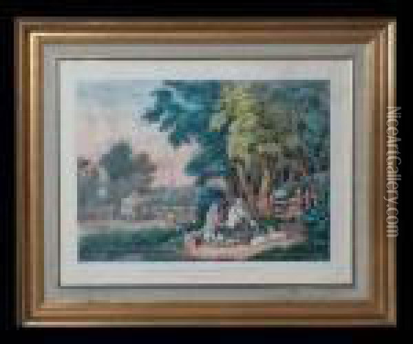 The Return From The Woods Oil Painting - Currier & Ives Publishers