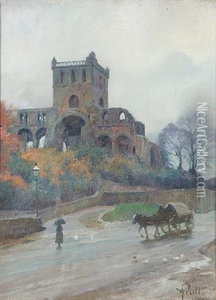 Jedburgh Abbey Oil Painting - William M. Pratt