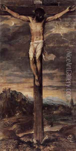 Crucifixion Oil Painting - Tiziano Vecellio (Titian)