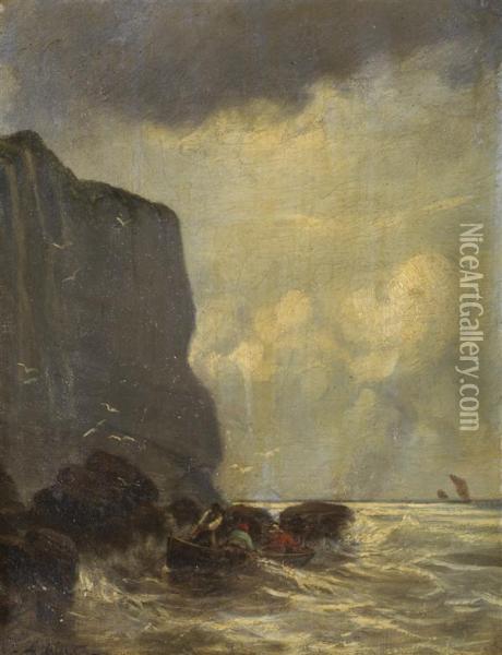 La Barque Oil Painting - Stanislas Lepine