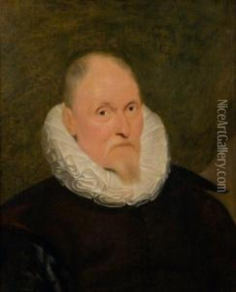 Portrait D'homme A La Collerette Oil Painting - Cornelis De Vos
