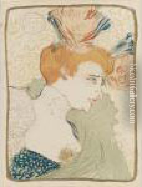 Mademoiselle Marcelle Lender, En Buste (w. 99) Oil Painting - Henri De Toulouse-Lautrec