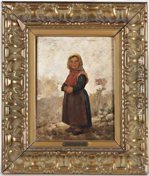 Portrait De Jeune Fille Oil Painting - Francisco Masriera Manovens