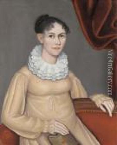 Portrait Of Sarah Morgan Walbridge Oil Painting - Ammi Phillips