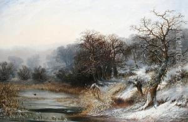 Winter Landscape Oil Painting - William Thomas Such