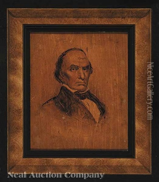 Portrait Of Daniel Webster Oil Painting - Robert Ball Hughes
