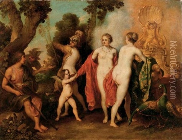 The Judgement Of Paris Oil Painting - Hendrik van Balen the Elder