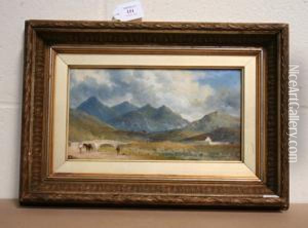 Ben More From Tyndrum Oil Painting - James Douglas Moultray