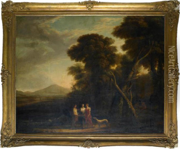 Cephalus And Procris Oil Painting - Claude Lorrain (Gellee)
