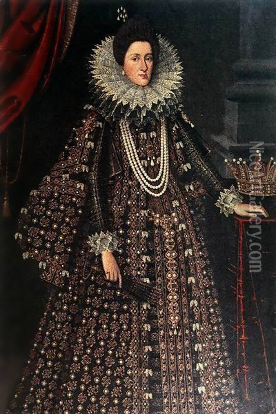 Portrait of Maria Maddalena of Austria Oil Painting - Tiberio di Tito