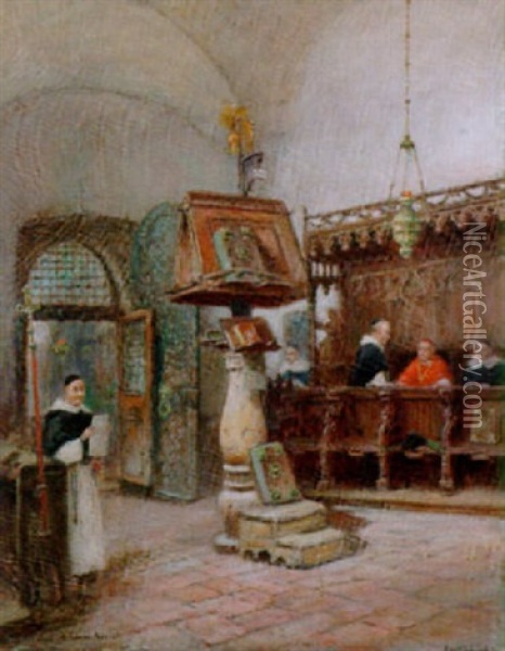 Klostret St. Clara Assisi Oil Painting - Frans Wilhelm Odelmark