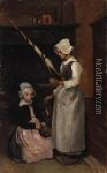 Paysannes Du Mur Oil Painting - Jean-Baptiste-Camille Corot