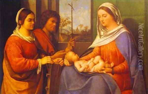 Sacra Conversazione 1505 Oil Painting - Giorgione