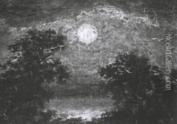 Moonlit Night Oil Painting - Ralph Albert Blakelock