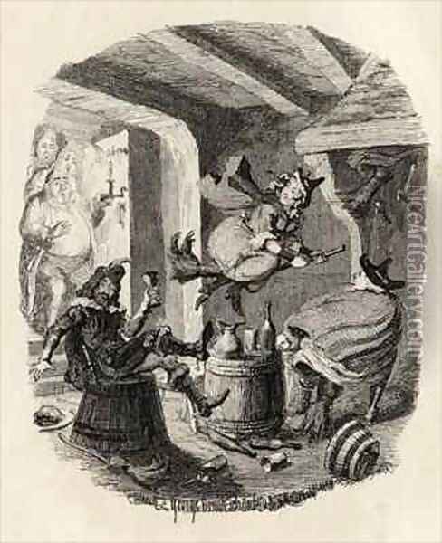 Grandpapas Story or The Witches Frolic Oil Painting - George Cruikshank I