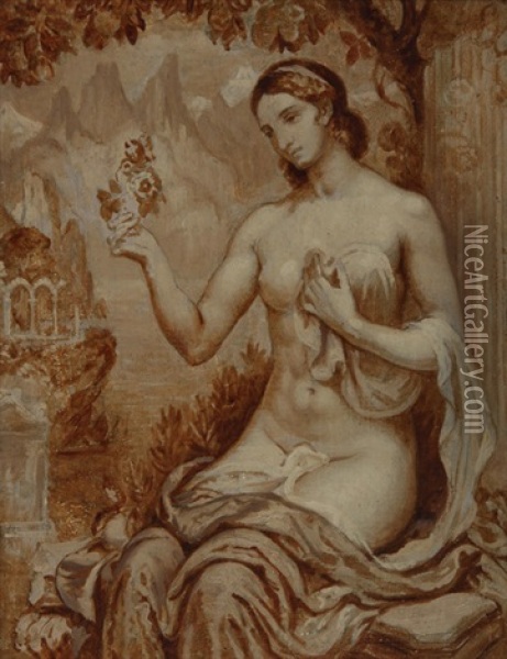 La Femme A La Fleur Oil Painting - Armand Point