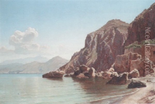 Capri Oil Painting - Janus la Cour