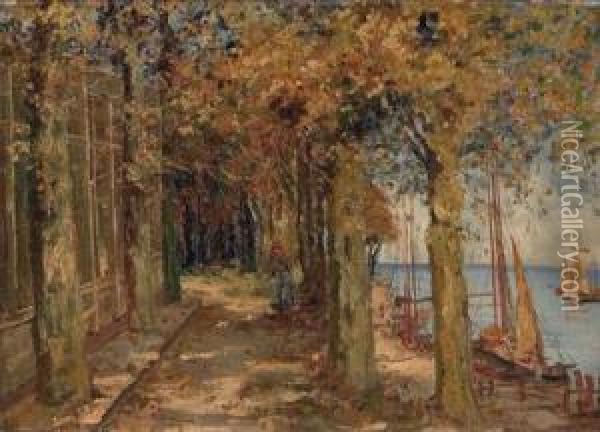 Promenade In Warnemunde Oil Painting - Elisabeth Von Eicken