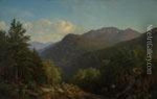 Mountain Lake Oil Painting - William Trost Richards
