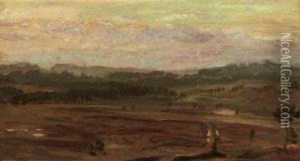 Welsh Landscape Oil Painting - James Dickson Innes