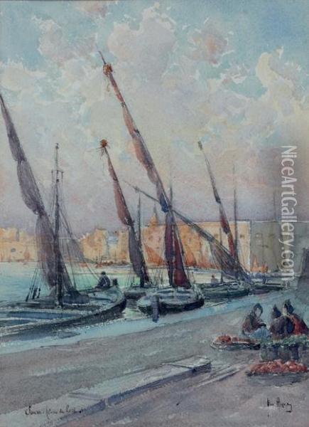 Vue Du Port De Sousse, Tunisie Oil Painting - Emile Appey