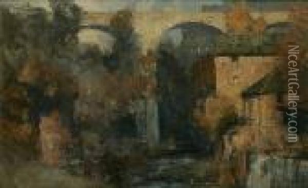 Dean Bridge, Edinburgh Oil Painting - James Paterson