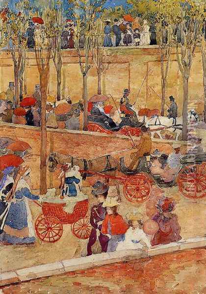 Afternoon, Pincian Hill Oil Painting - Maurice Brazil Prendergast