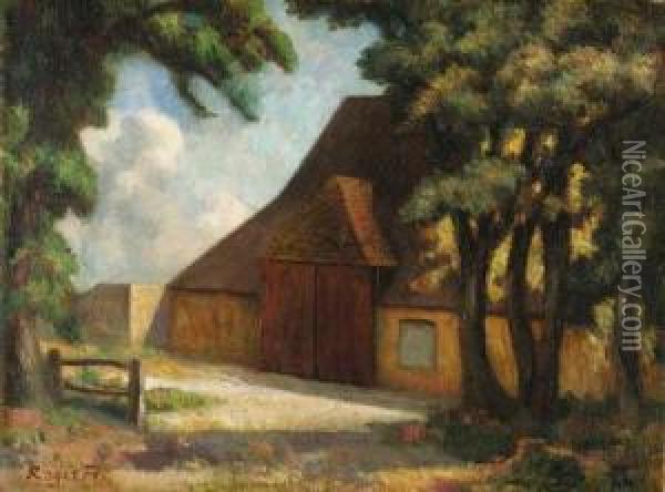 The Barn At Charleston Oil Painting - Roger Eliot Fry