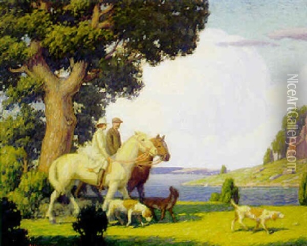 Afternoon Ride Oil Painting - Andrew Thomas Schwartz