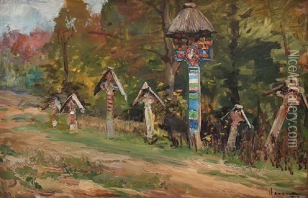 Troite Din Arges Oil Painting - Arthur Garguromin Verona