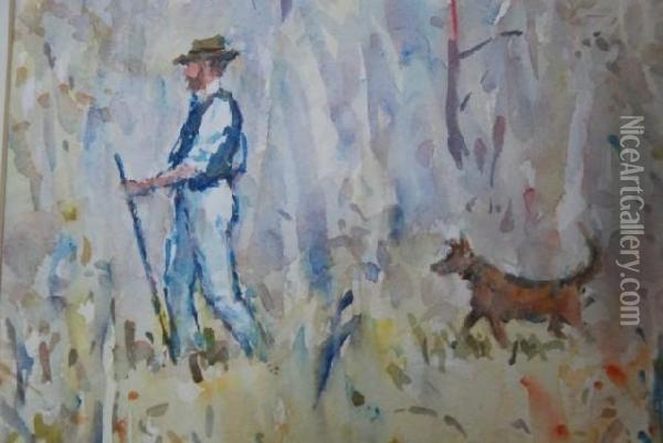 Lants Amongst The Sapplings Oil Painting - George Garrard