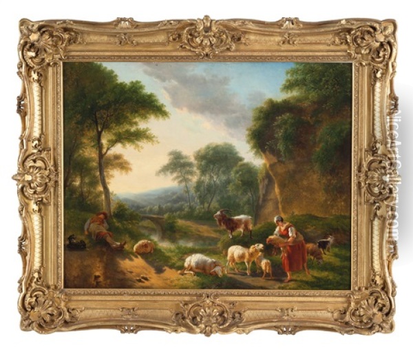 Scena Pastorale Oil Painting - Balthasar Paul Ommeganck