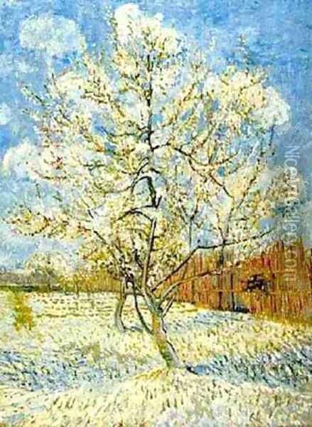 The Pink Peach Tree 1 1888 Oil Painting - Vincent Van Gogh