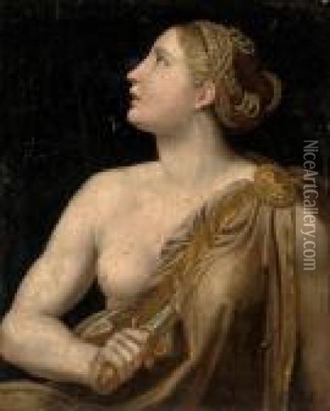 Lucretia Oil Painting - Girolamo Francesco Maria Mazzola (Parmigianino)