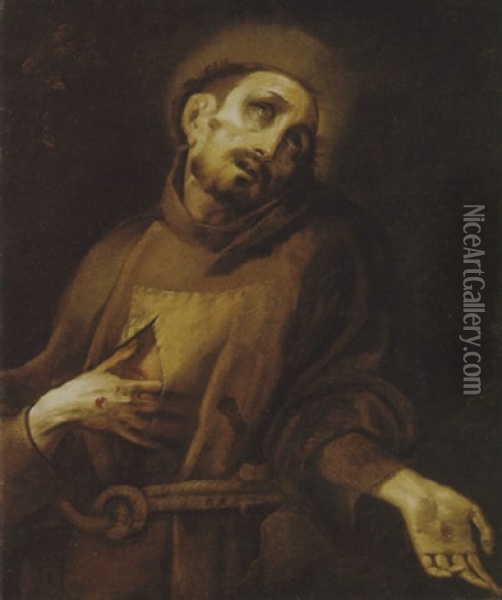 San Francesco In Estasi Oil Painting - Giovanni Battista Crespi (il Cerano)