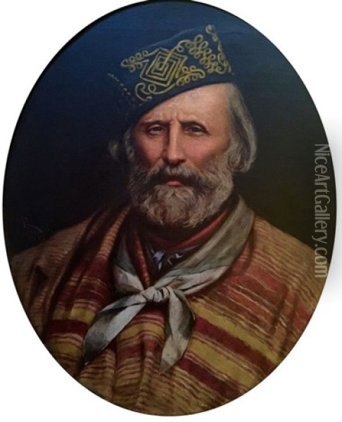 Garibaldi Oil Painting - Amos Cassioli