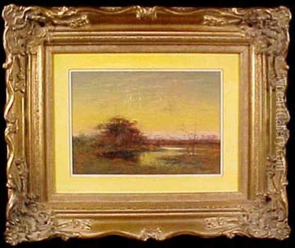 Autumn Marsh At Dawn Oil Painting - William Edward Norton