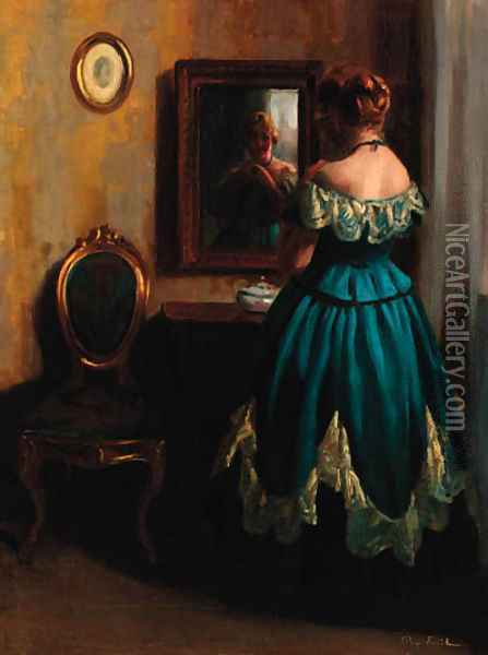 A reflective moment Oil Painting - Emil Pap