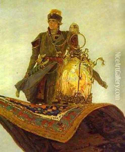 The Magic Carpet Detail 1880 Oil Painting - Viktor Vasnetsov