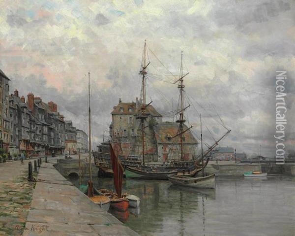 Honfleur, Normandy Oil Painting - Louis Aston Knight