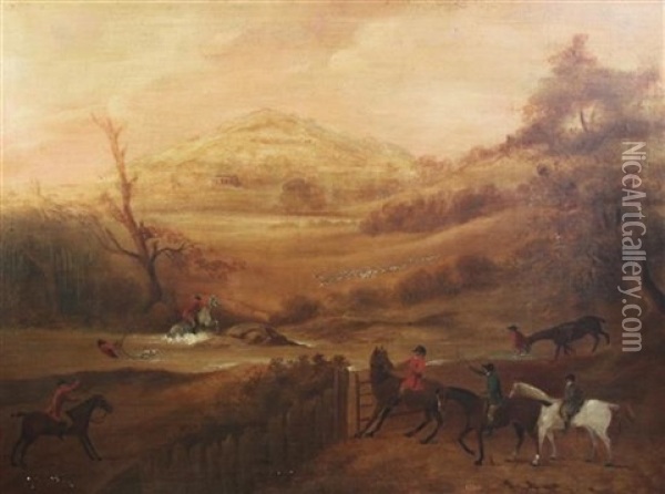 The Billesdon Coplow Hunt Oil Painting - Charles Loraine Smith