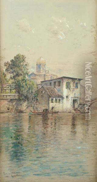 Lake Como Oil Painting - Edmund Darch Lewis