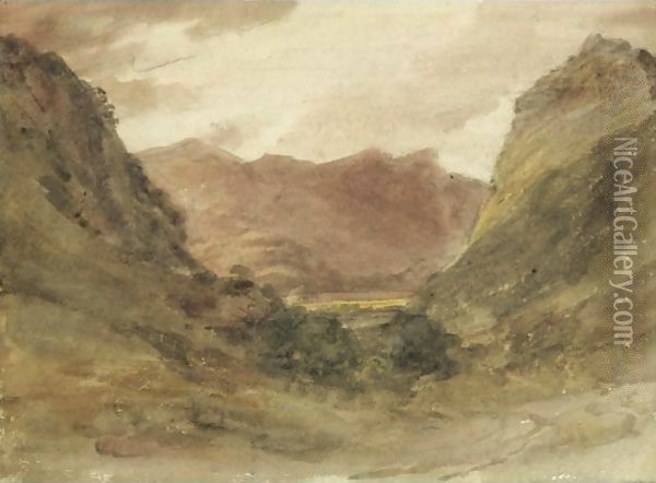 View In Borrowdale Oil Painting - John Constable