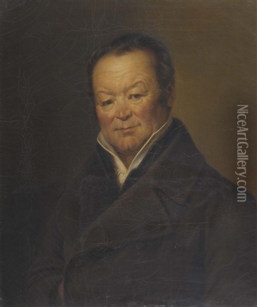 Portrat Des Oberst Johann Ludwig Von Wurstemberger Oil Painting - Johann Friedrich Dietler
