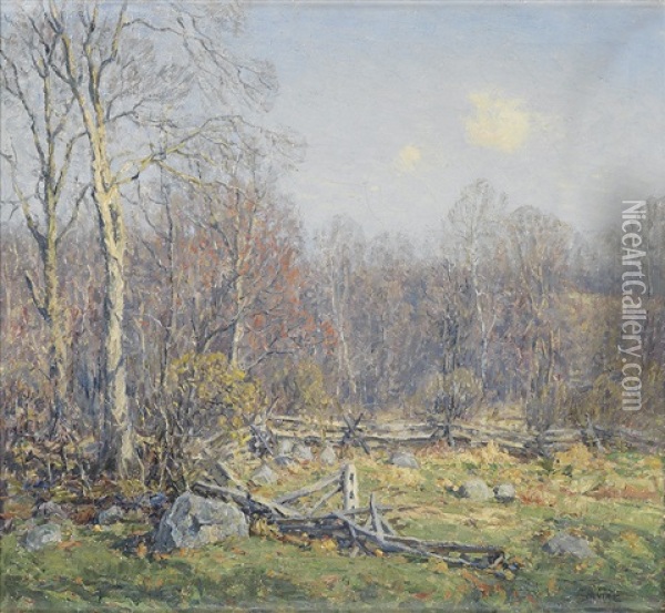 Late April, Lyme, Connecticut Oil Painting - Wilson Henry Irvine